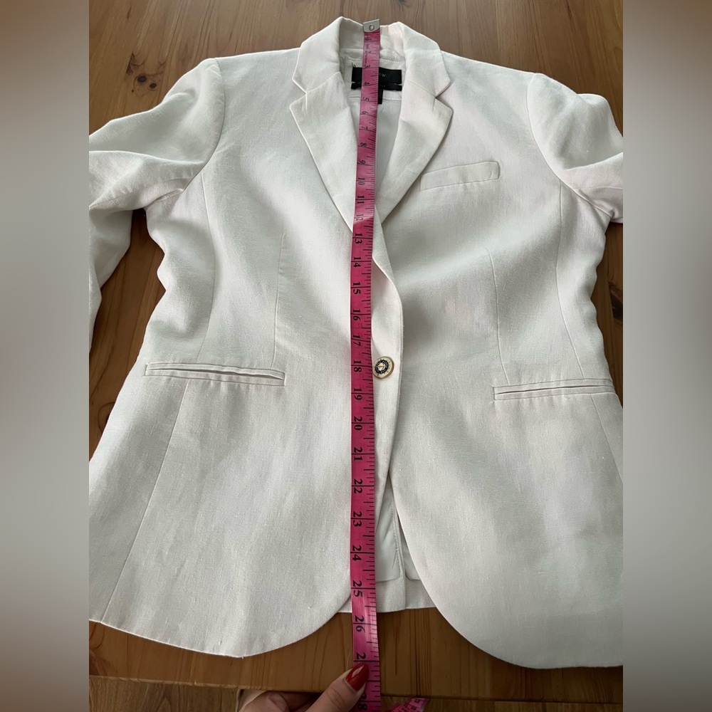 J.Crew White Linen Blazer - Picture 11 of 12